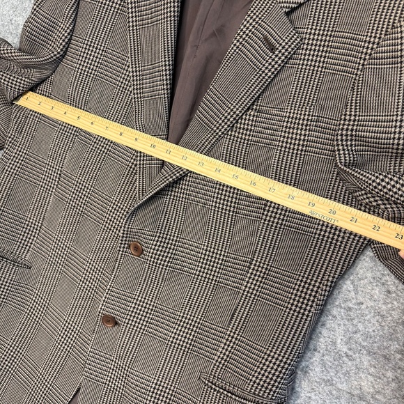 Armani Collezioni Academia Brown Glen Plaid Wool Sport Coat Blazer - Picture 7 of 11